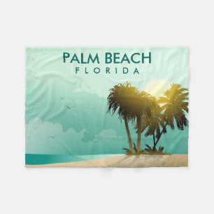 Florida - Editable Illustration Fleece Blanket