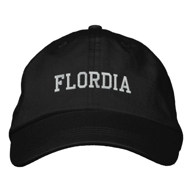 Florida Embroidered Adjustable Cap Black (Front)