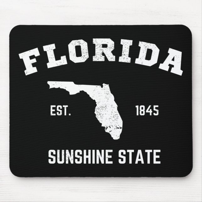 Florida Est 1845 Sunshine State Mouse Mat (Front)