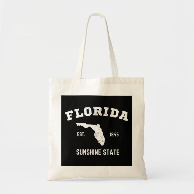 Florida Est 1845 Sunshine State Tote Bag (Front)