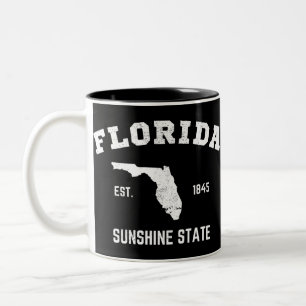Florida Est 1845 Sunshine State Two-Tone Coffee Mug