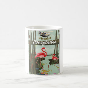 Florida Everglades cartoon travel poster Coffee Mug