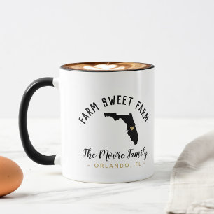 Florida Farm Sweet Farm Family Monogram Mug
