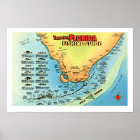 Florida Fishing Guide 16x24 Poster Print