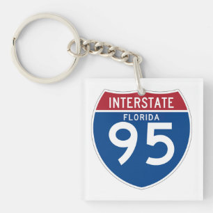 Florida FL I-95 Interstate Highway Shield - Key Ring