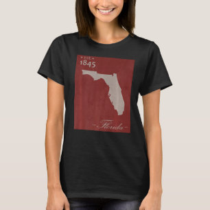 Florida FL Map Grunge Vintage State Graphic Women  T-Shirt