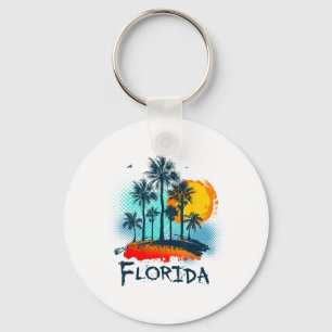 Florida Fl Summer Miami Vibes Beach Sunshine State Key Ring