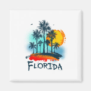 Florida Fl Summer Miami Vibes Beach Sunshine State Magnet
