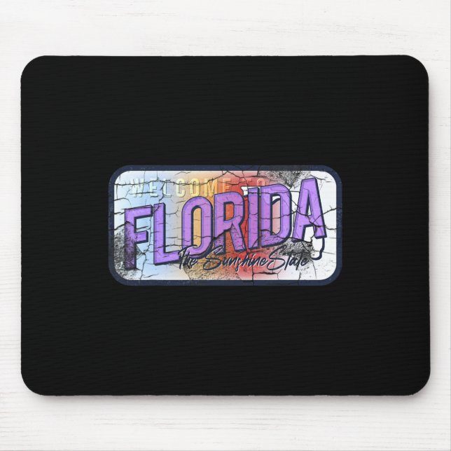 Florida Fl Summer Miami Vibes Beach Sunshine State Mouse Mat (Front)