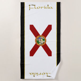 Florida flag beach towel
