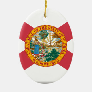 Florida Flag Ceramic Tree Decoration