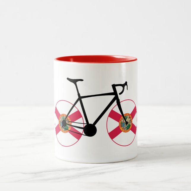 Florida Flag Cycling Two-Tone Coffee Mug (Center)