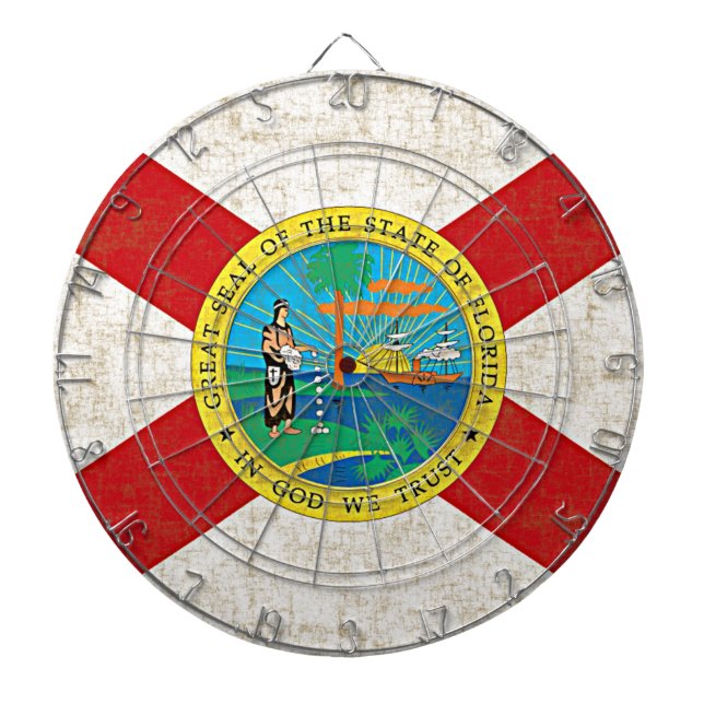 FLORIDA FLAG Dart Board (Front)