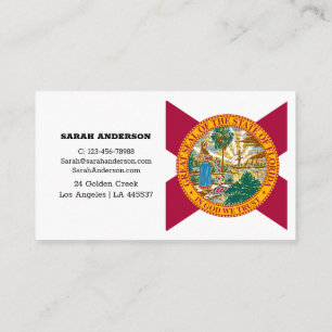 Florida Flag Elegant Business Cards / USA