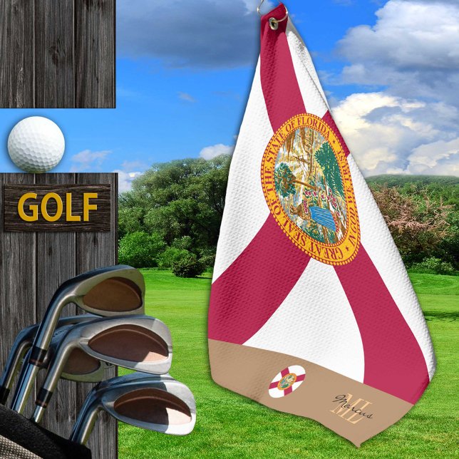 Florida flag & Florida monogrammed / golf towel (Creator Uploaded)