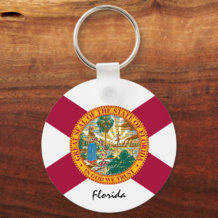 Florida Flag & Florida State USA / sports Key Ring