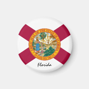 Florida Flag & Florida State USA / sports Magnet