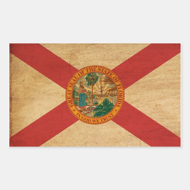 Florida Flag Rectangular Sticker (Front)
