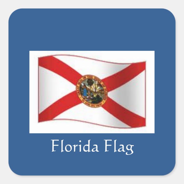 Florida Flag Square Sticker (Front)
