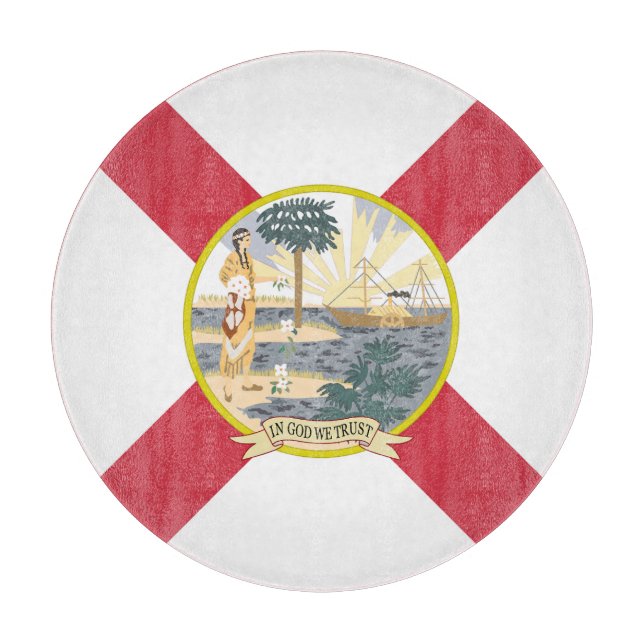 Florida Flag: The Sunshine State of Floridians Cutting Board (Front)