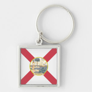 Florida Flag: The Sunshine State of Floridians Key Ring