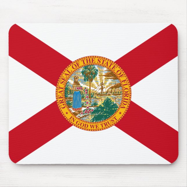 Florida Flag: The Sunshine State of Floridians Mouse Mat (Front)
