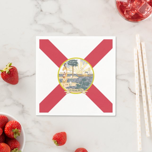 Florida Flag: The Sunshine State of Floridians Napkin (Insitu)