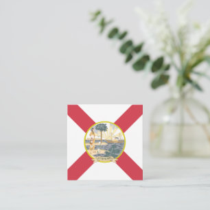 Florida Flag: The Sunshine State of Floridians Square Business Card