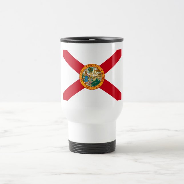 Florida Flag: The Sunshine State of Floridians Travel Mug (Center)