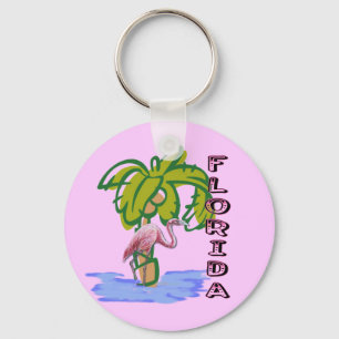 Florida Flamingo Key Ring