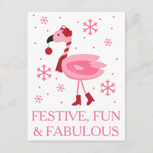 Florida Flamingo Tropical Beach Christmas Holiday