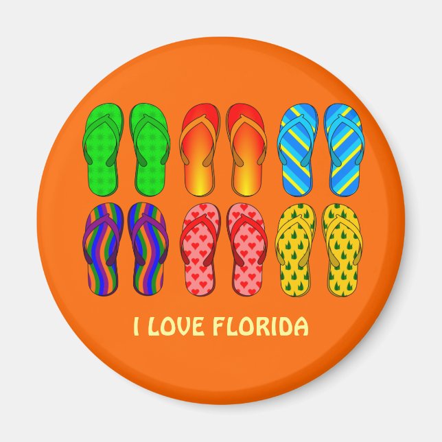 Florida: Flip Flops Magnet (Front)