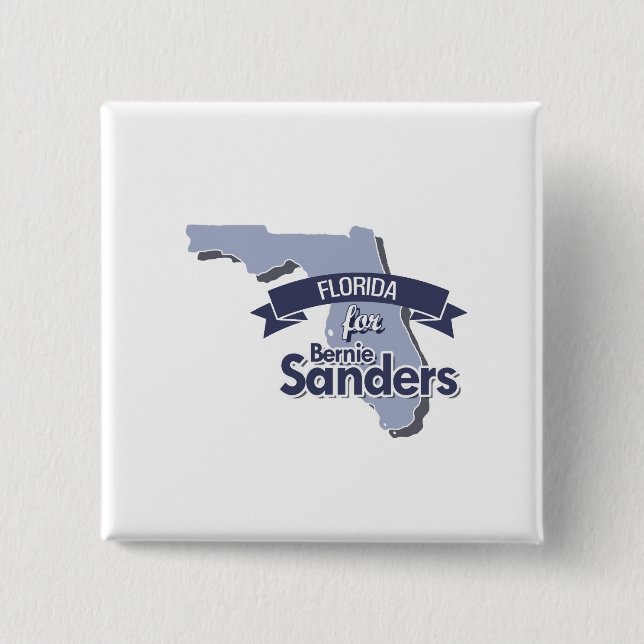 Florida for Bernie Sanders 15 Cm Square Badge (Front)