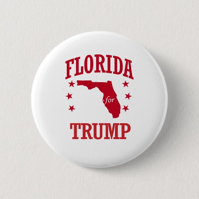 FLORIDA FOR DONALD TRUMP 6 CM ROUND BADGE (Front)
