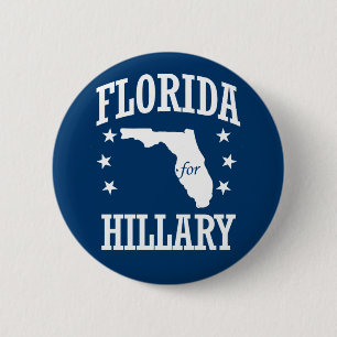 FLORIDA FOR HILLARY 6 CM ROUND BADGE