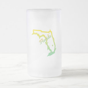 Florida Frosted Glass Beer Mug