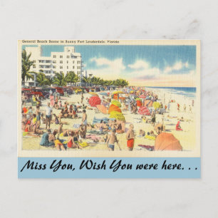 Florida, Ft. Lauderdale Beach Postcard