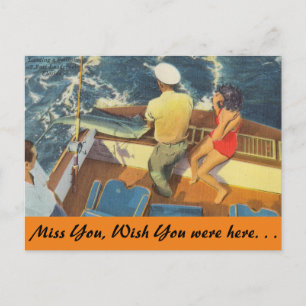 Florida, Ft. Lauderdale, Sailfishing Postcard