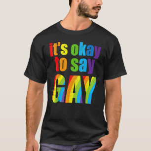 Florida Gay It's Okay To Say Gay Stay Proud Lgbtq  T-Shirt