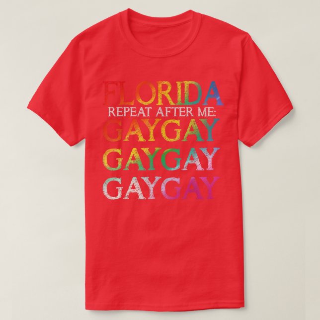 Florida Gay Say Gay Say LGBT Trans Stay Pride Mont T-Shirt (Design Front)
