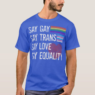 Florida Gay Say Gay Say Trans Stay Proud LGBTQ Gay T-Shirt