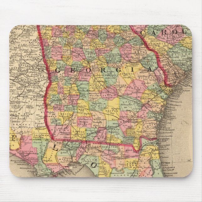 Florida, Georgia, and South Carolina Mouse Mat (Front)