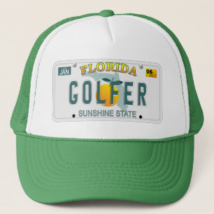 Florida Golfer license plate hat