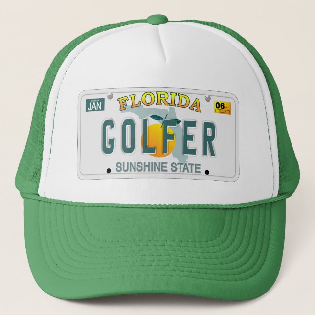 Florida Golfer license plate hat (Front)