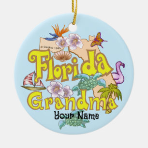 Florida Grandma Ceramic Tree Decoration