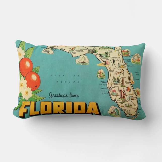 Florida Greeting Lumbar Cushion (Front)