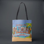 Florida Greetings Colourful Vintage Tote Bag<br><div class="desc">Spectacular,  colourful,  beachy vintage postcard Florida Greeting.  We've repurposed it on a  a fantastic shoulder tote.  The image is on both sides.  you can remove it from the back if you like.</div>