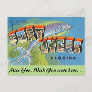 Florida, Greetings from Fort Myers Postcard
