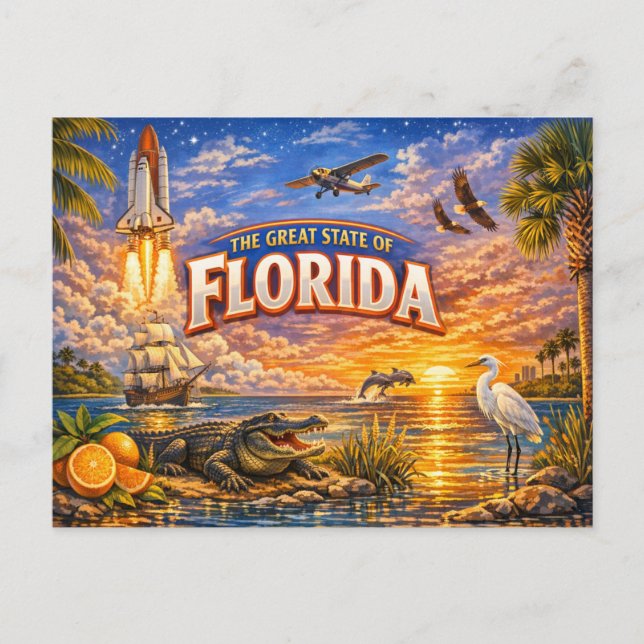 Florida Greetings Postcard  (Front)