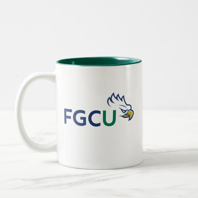 Florida Gulf Coast University Eagles Two-Tone Coffee Mug (Left)